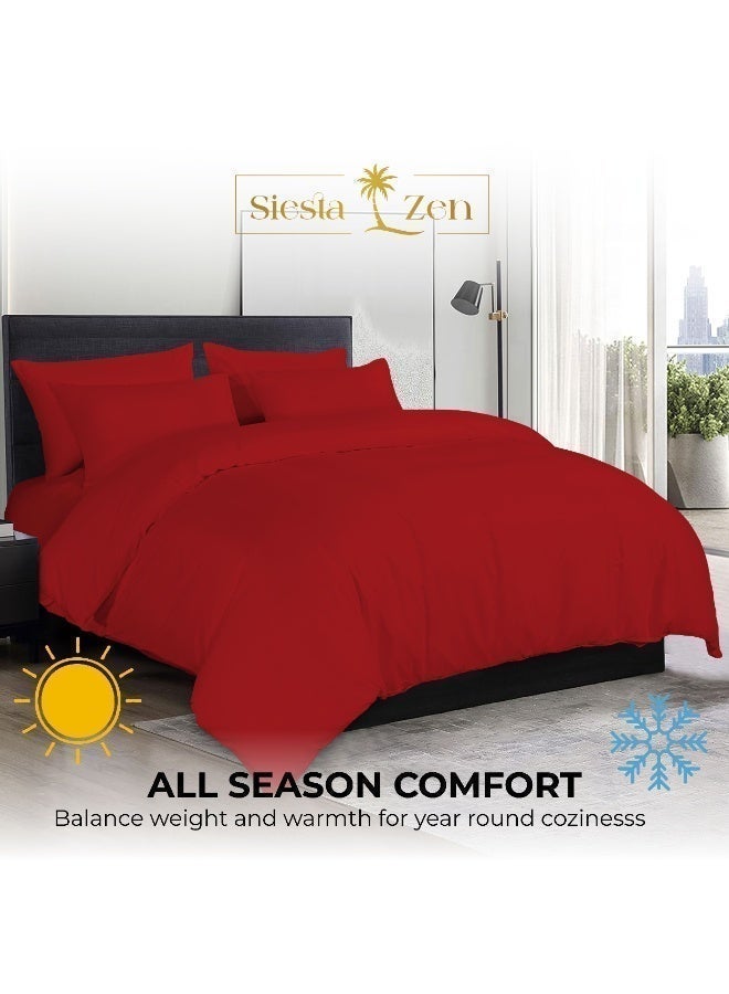 Siesta Zen Microfiber Duvet Cover Set (1 Cover + 2 Pillowcases) – Ultra Soft, Wrinkle-Resistant, Breathable & Lightweight –  Button Closure – Machine Washable Bedding Set - Image 5